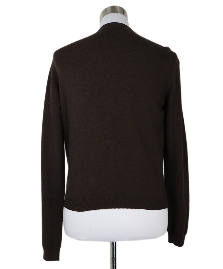 Valentino Brown Cashmere Cardigan 2