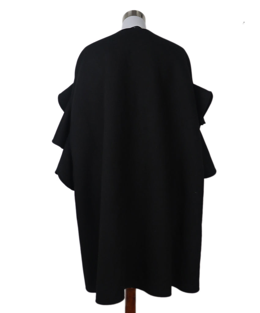 Valentino Black Scallop Sleeve Coat 2