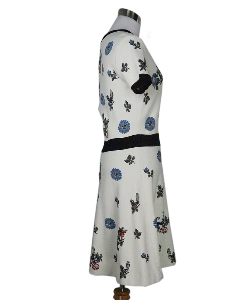 Valentino White Floral Print Dress 1