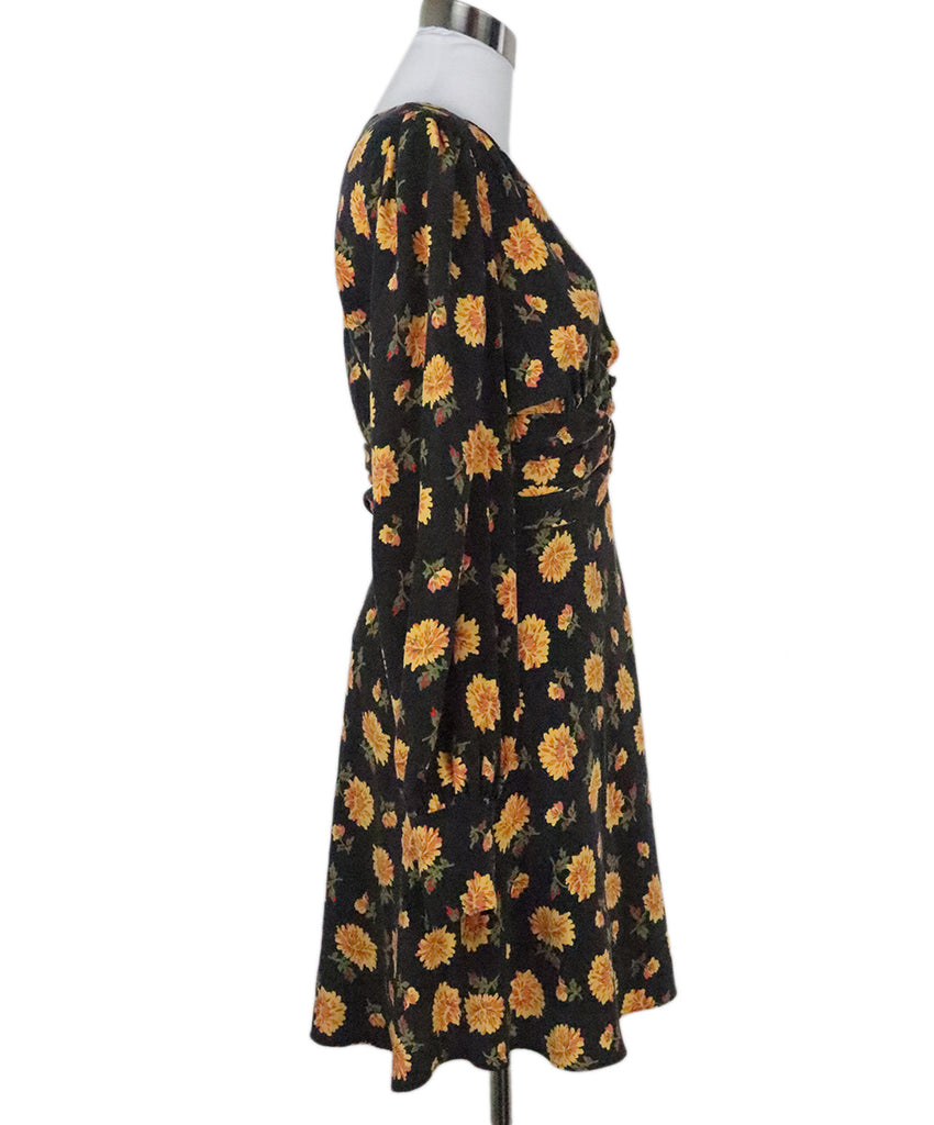 Veronica Beard Black & Yellow Floral Dress 1