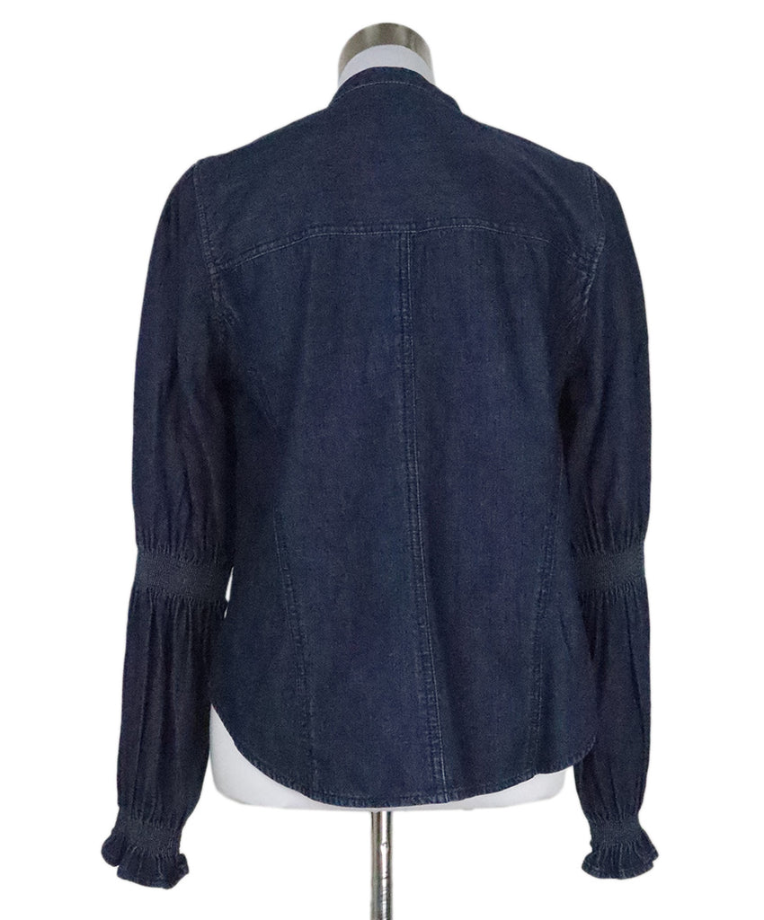 Veronica Beard Dark Denim Blouse 2