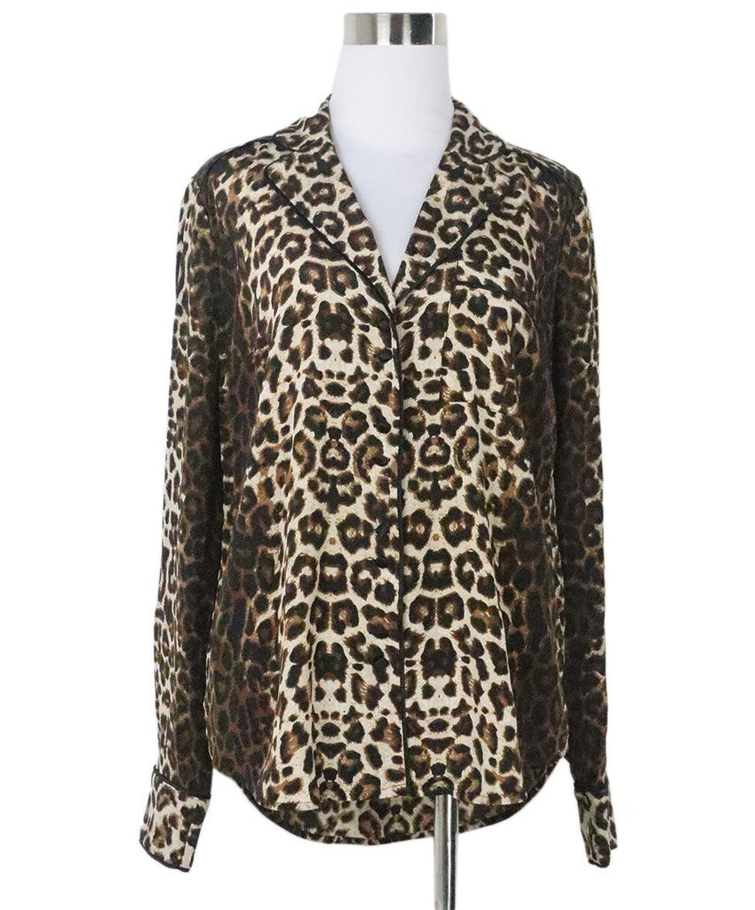 Veronica Beard Leopard Print Blouse 