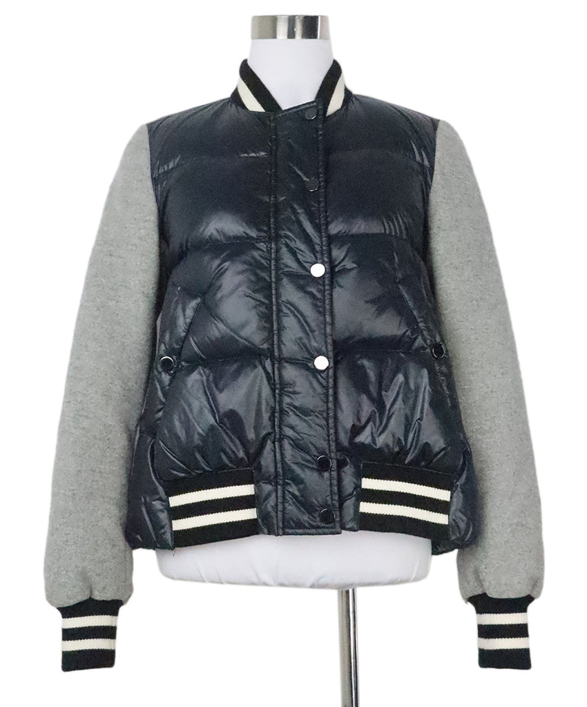 Veronica Beard Navy & Grey Puffer Jacket 