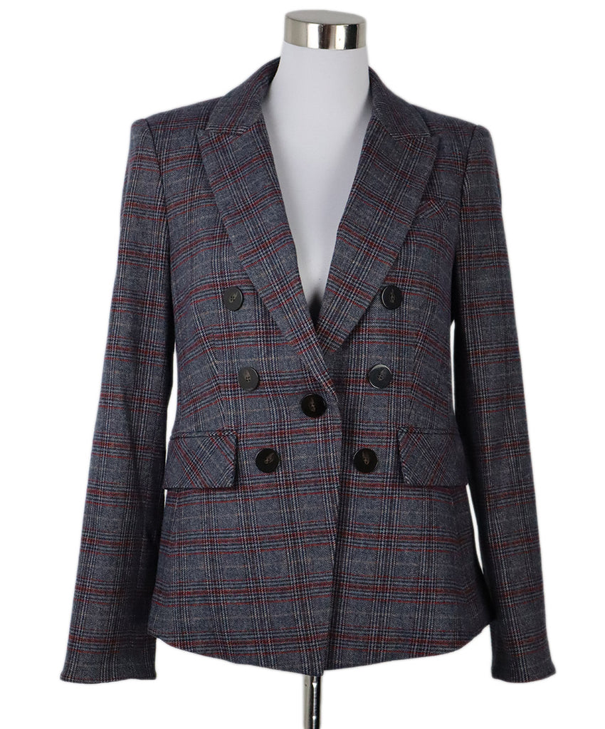 Veronica Beard Multicolor Plaid Blazer 