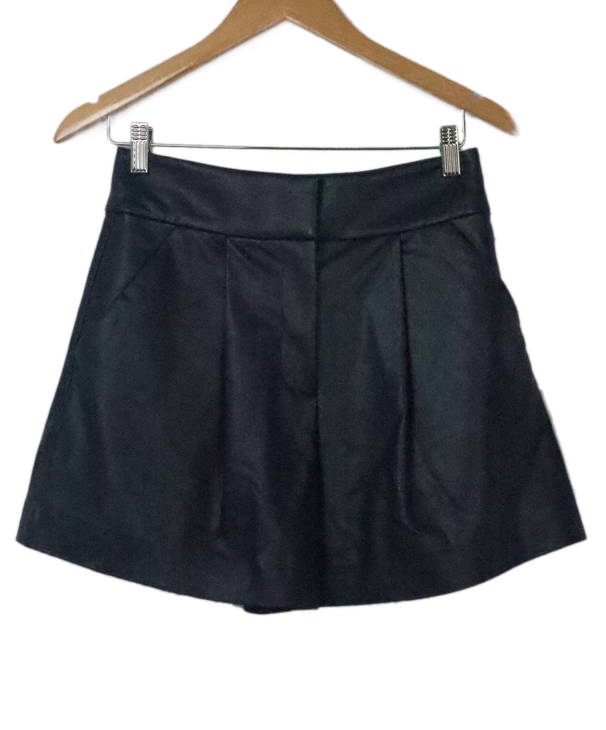 Veronica Beard Blue Faux Leather Shorts 