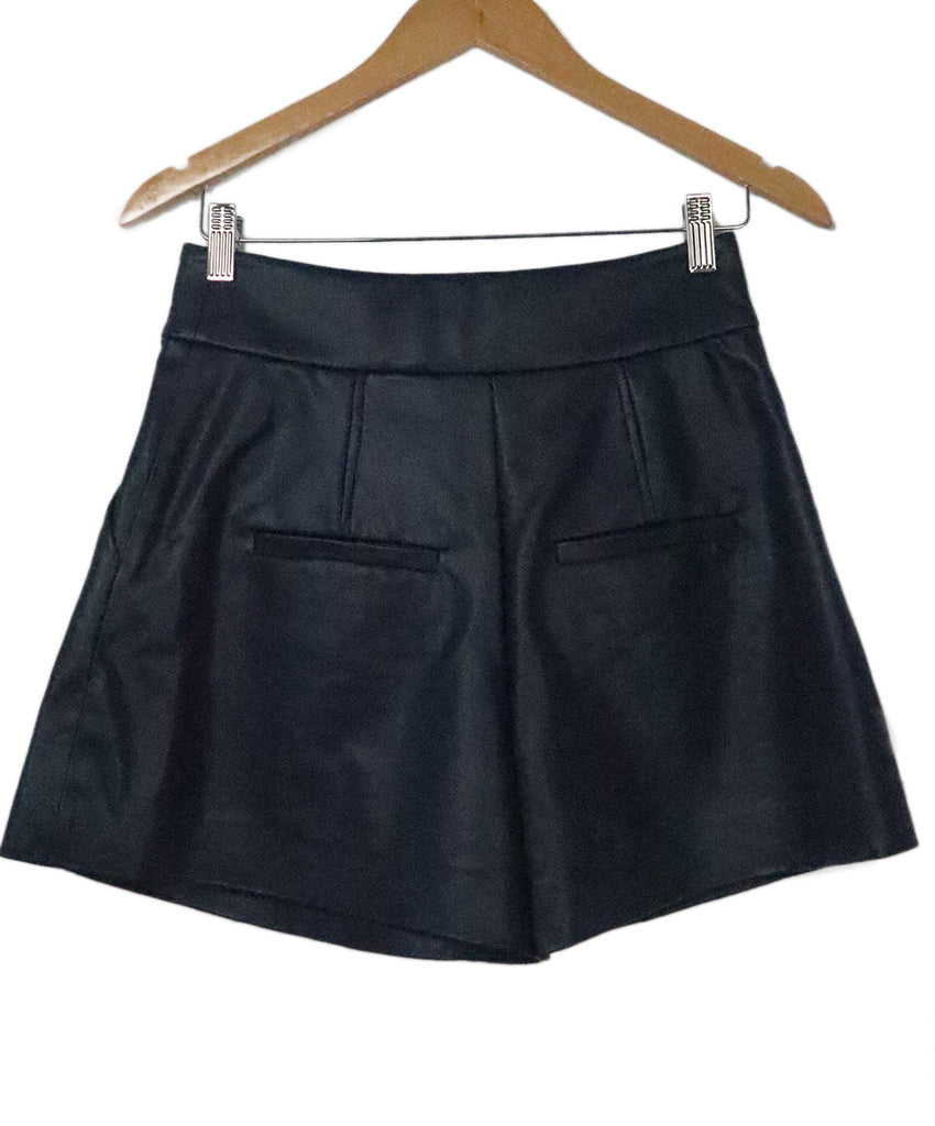 Veronica Beard Blue Faux Leather Shorts 1