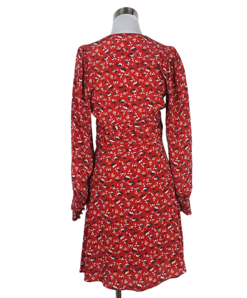 Veronica Beard Red & Blue Floral Print Dress 2