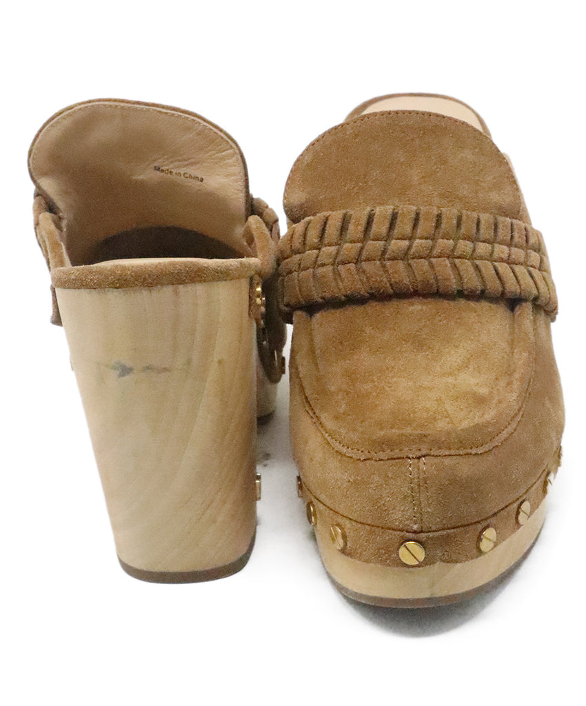 Veronica Beard Tan Wood Clogs 2