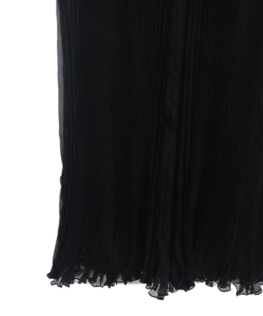 Versace Black Silk Pleated Pants 5