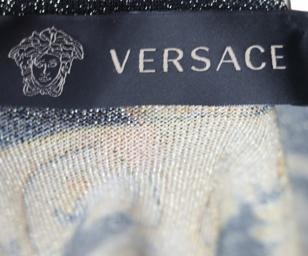 Versace Black & Gold Viscose Lurex Top 3