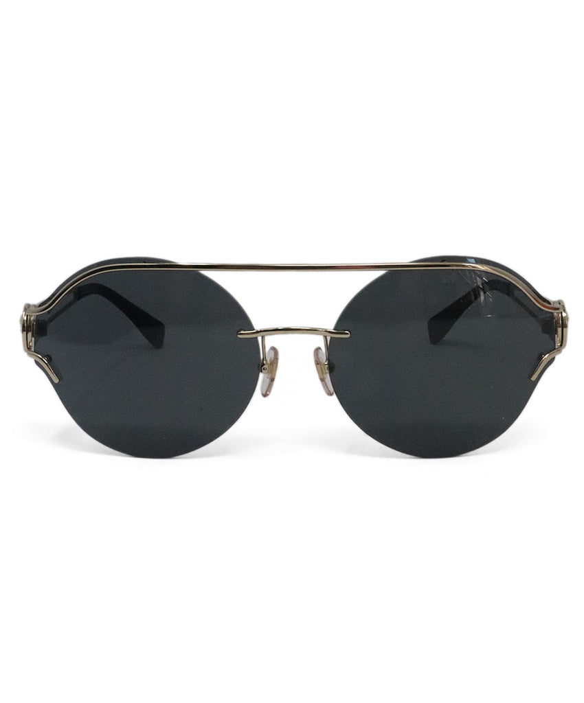 Versace Black & Gold Sunglasses 