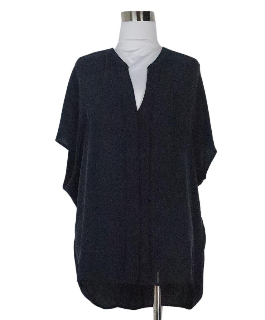 Vince Navy Silk Blouse 