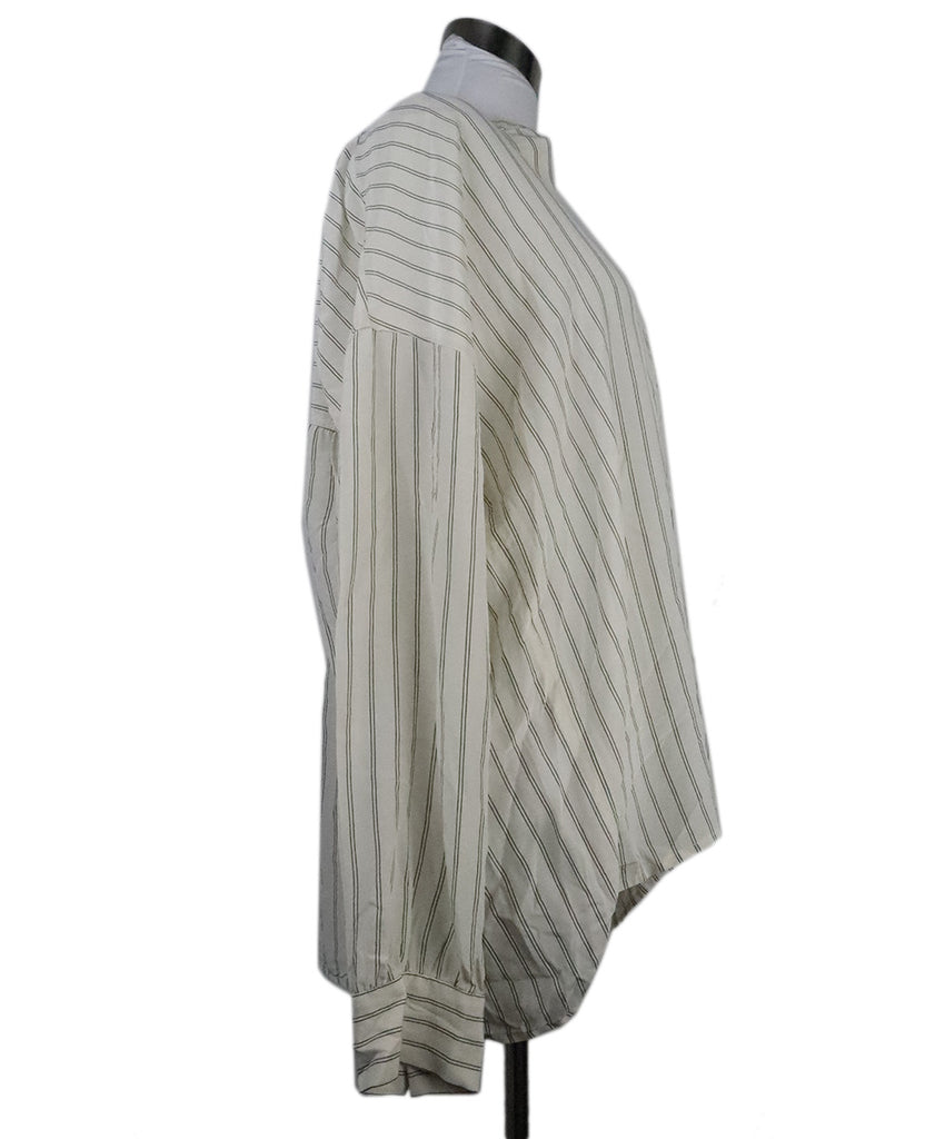 Vince Ivory & Black Pinstripe Blouse 1