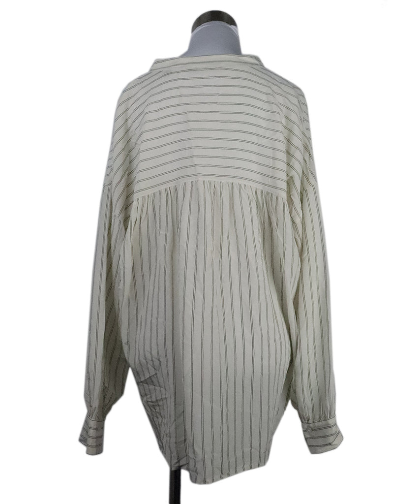 Vince Ivory & Black Pinstripe Blouse 2