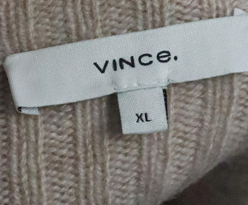 Vince Neutral Cashmere Open Back Sweater 3