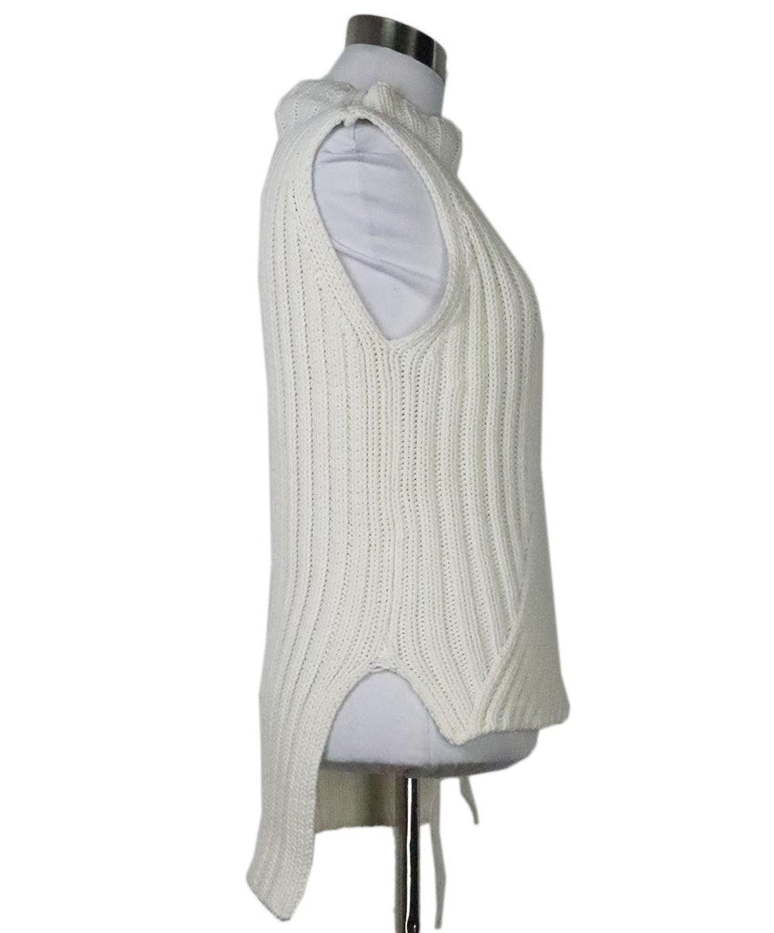 Derek Lam White Knit Sleeveless Turtleneck 1