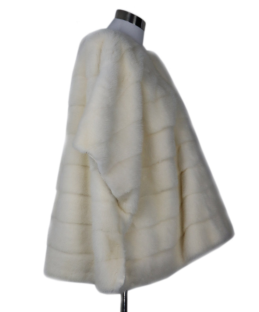 Reversible White Link & Leather Poncho 1