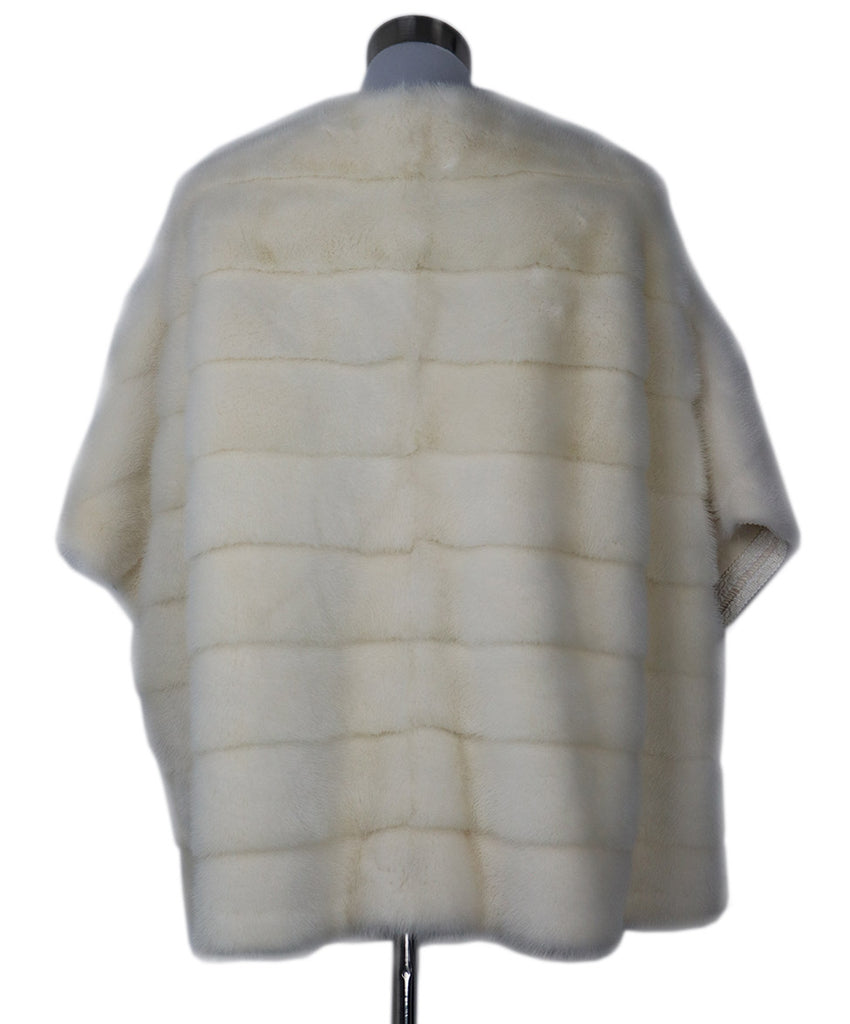 Reversible White Link & Leather Poncho 2