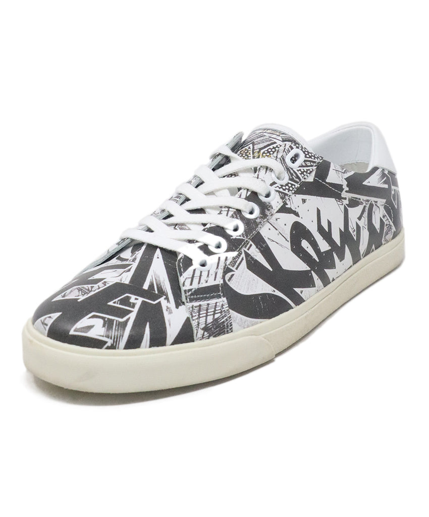 Celine B&W Print Leather Sneakers 