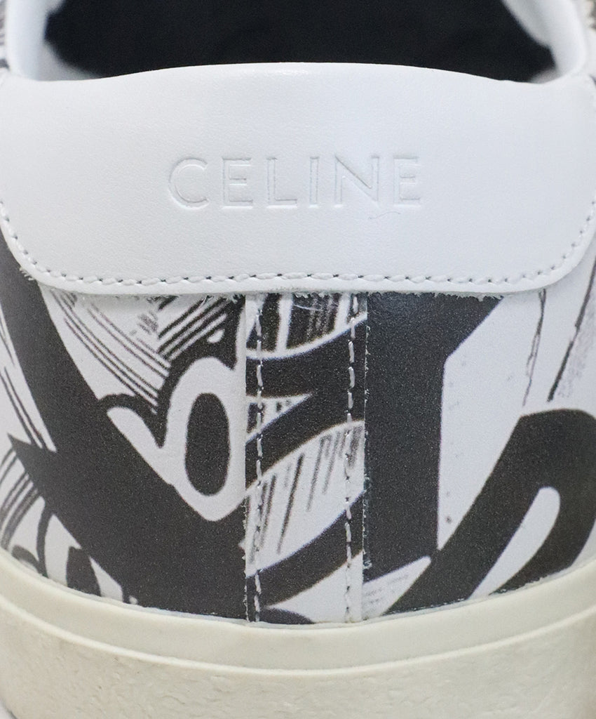 Celine B&W Print Leather Sneakers 5