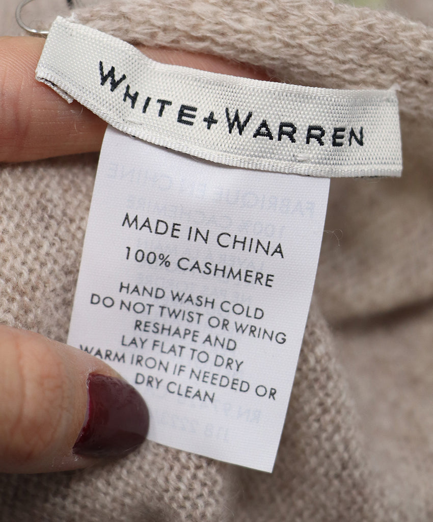 White & Warren Oatmeal Cashmere Scarf 2