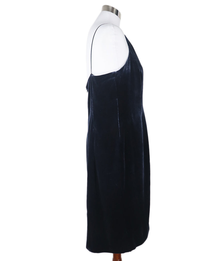 Worth Navy Velvet Dress 1