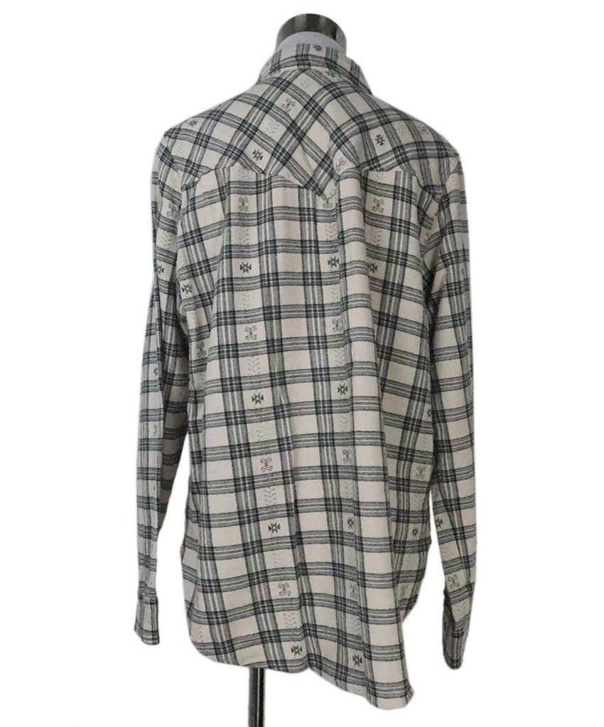 Black & Ivory Plaid Flannel Shirt 2