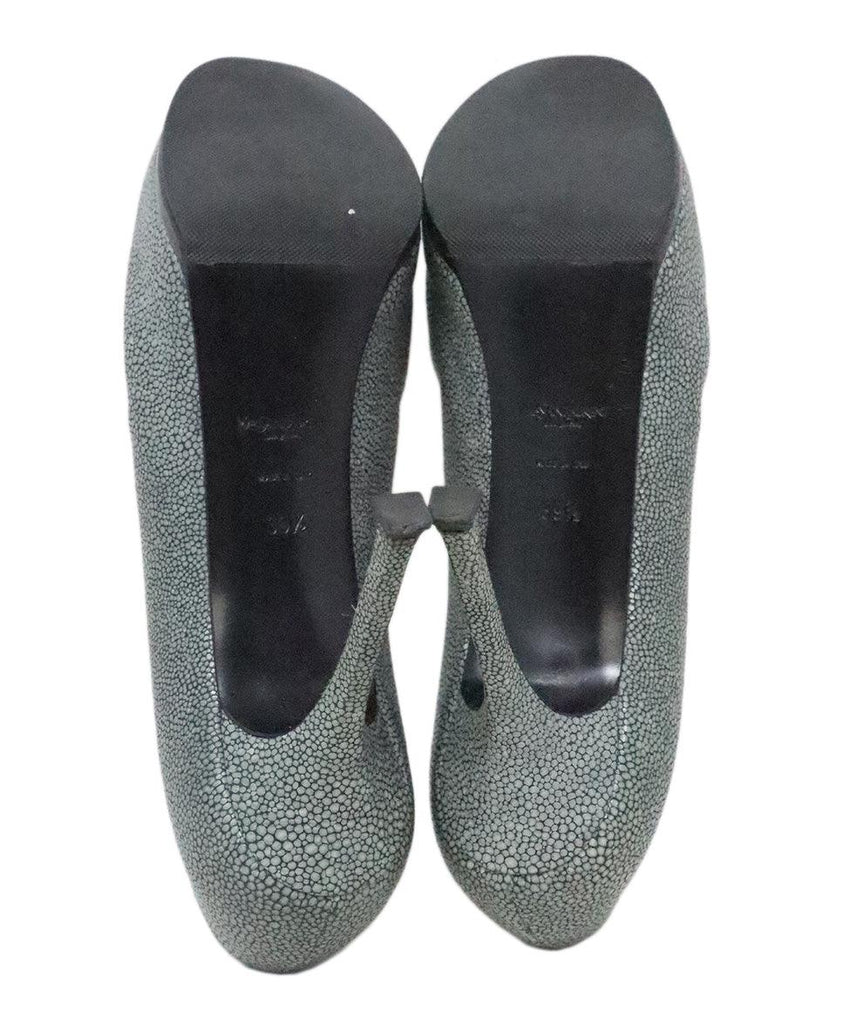 YSL Grey Sting Ray Heels sz 9.5 - Michael's Consignment NYC