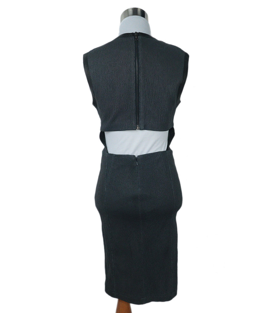 Yigal Azrouel Navy & Black Leather Dress 2