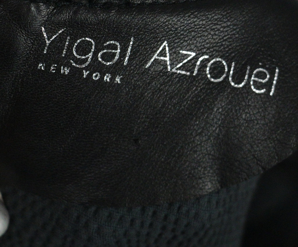 Yigal Azrouel Navy & Black Leather Dress 3