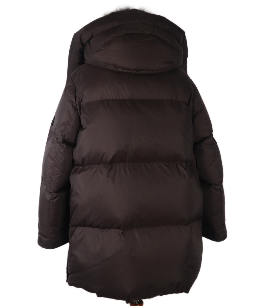 Yves Salomon Brown Nylon Coat 2