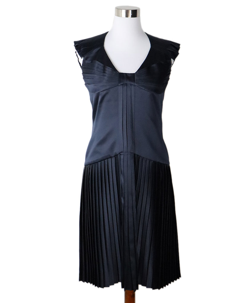 Zac Posen Navy Silk Dress 