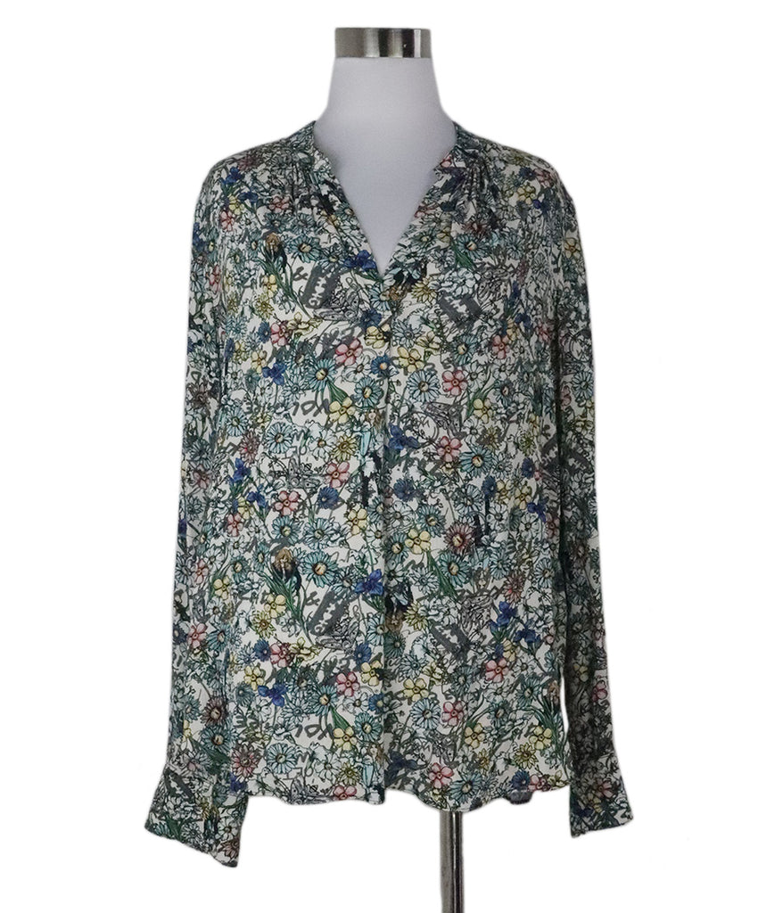 Zadig & Voltaire Multi Floral Print Blouse 