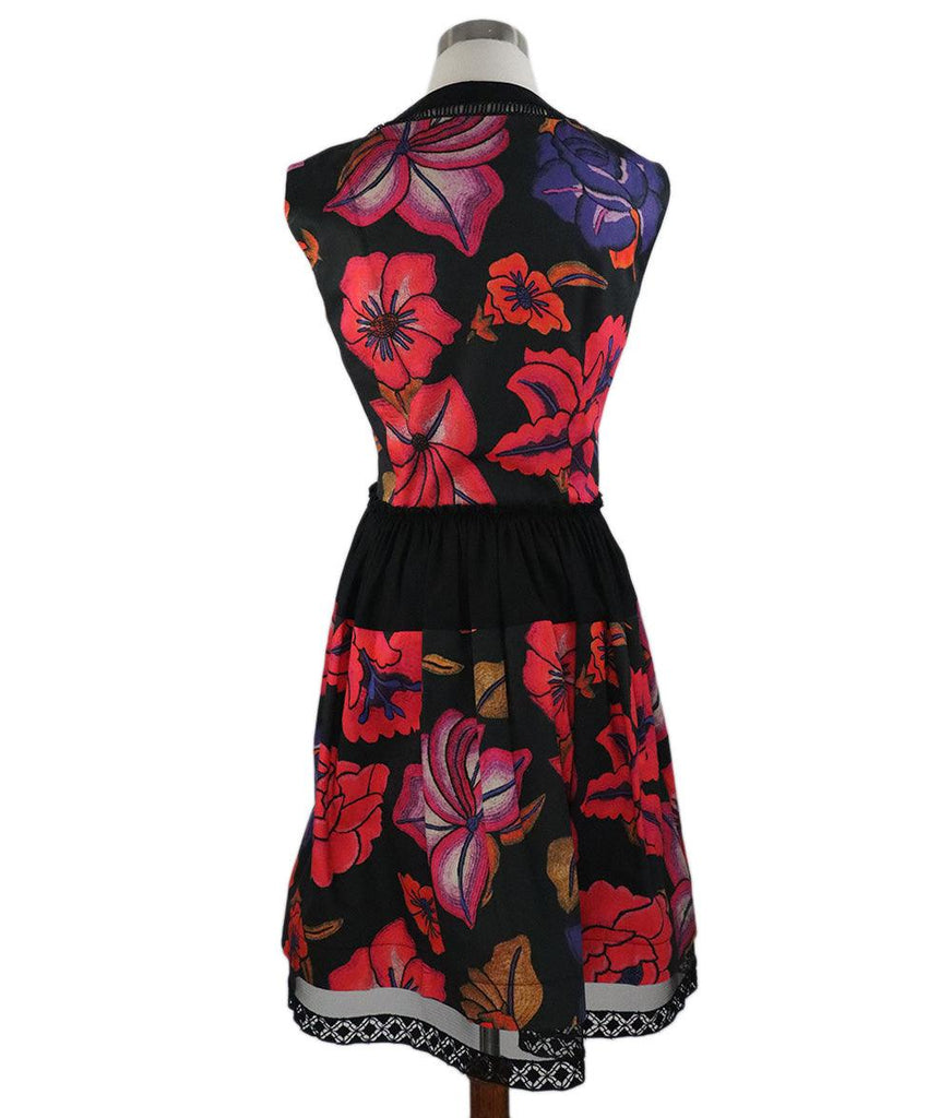 Alberta Ferretti Multicolored Floral Cotton Dress sz 2 - Michael's Consignment NYC