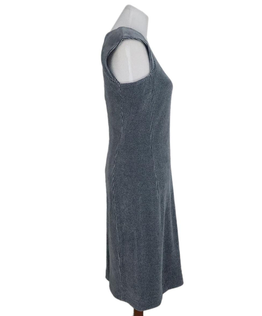 Amina Rubinacci Grey & Navy Wool Dress sz 6 - Michael's Consignment NYC