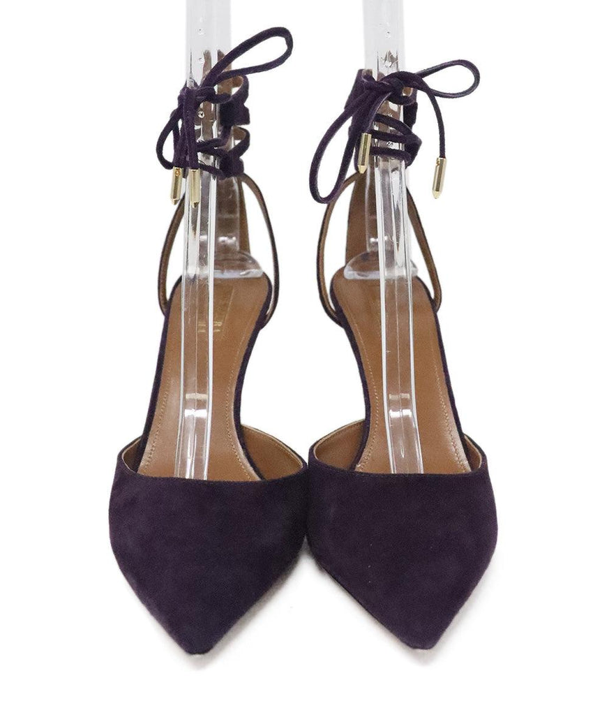 Aquazzura Purple Suede Heels sz 9 - Michael's Consignment NYC