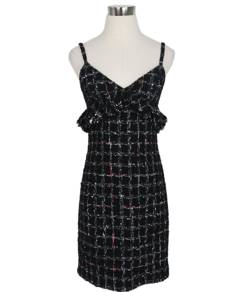 Chanel Black White & Red Tweed Dress sz 2 - Michael's Consignment NYC