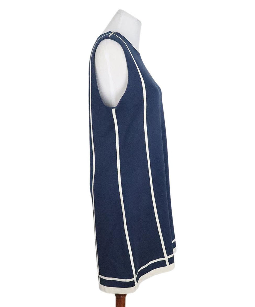 Hermes Navy & White Dress sz 10 - Michael's Consignment NYC