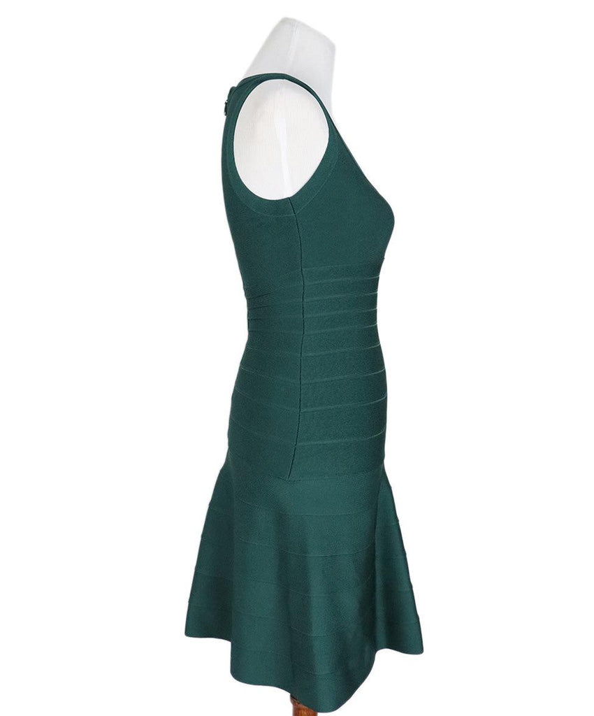 Herve Leger Green Rayon Nylon Dress sz 4 - Michael's Consignment NYC