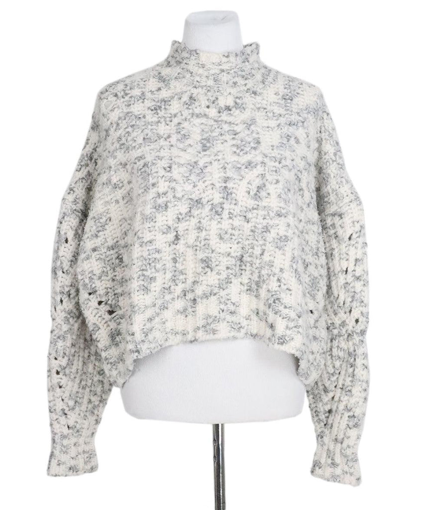 Isabel Marant Grey & White Mink Sweater sz 6 - Michael's Consignment NYC