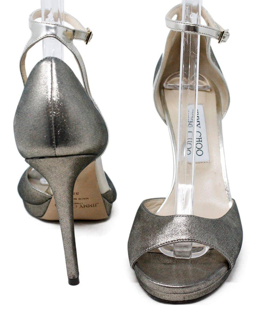 Jimmy Choo Metallic Gold Suede Heels sz 38 - Michael's Consignment NYC