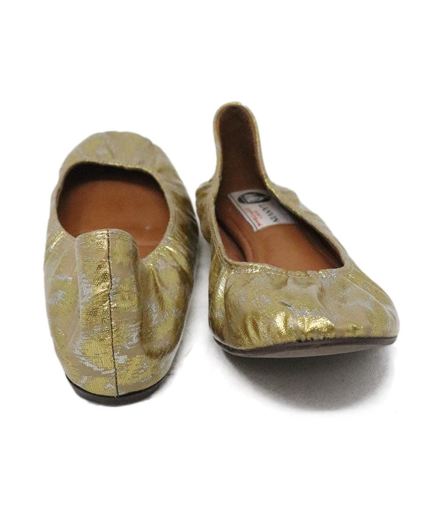 Lanvin Gold & Silver Flats sz 6 - Michael's Consignment NYC