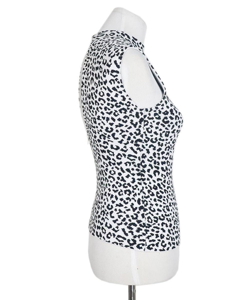 Lippes Black & White Animal Print Top sz 4 - Michael's Consignment NYC