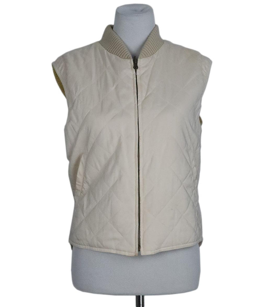 Loro Piana Beige Nylon Vest sz 8 - Michael's Consignment NYC