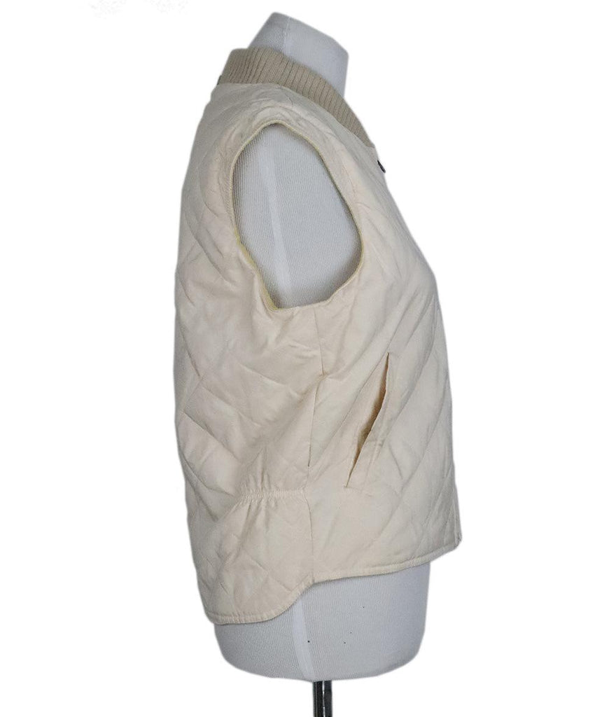 Loro Piana Beige Nylon Vest sz 8 - Michael's Consignment NYC