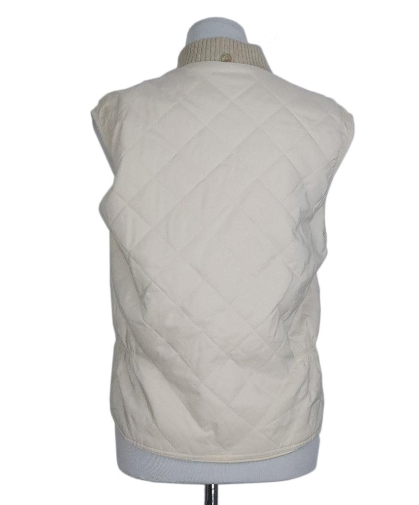 Loro Piana Beige Nylon Vest sz 8 - Michael's Consignment NYC