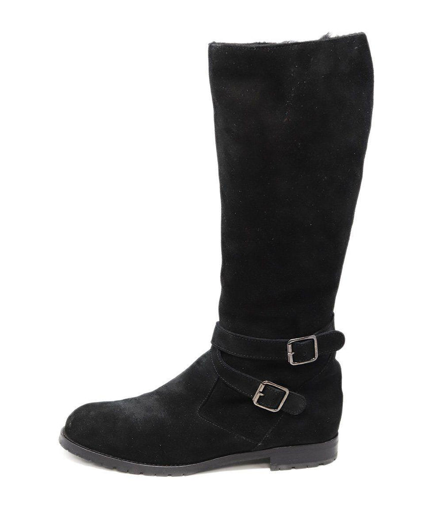 Manolo Blahnik Black Shearling Boots sz 39 - Michael's Consignment NYC