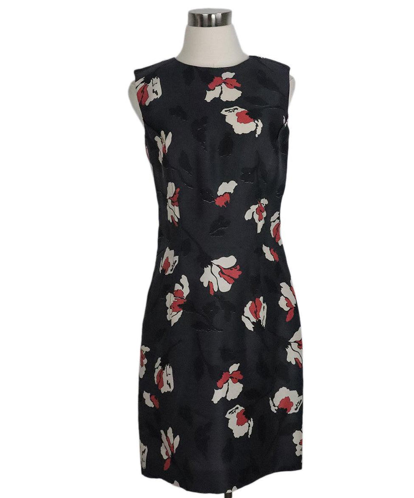 Marni Grey & Pink Floral Silk Dress sz 8 - Michael's Consignment NYC