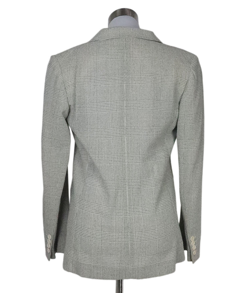 Max Mara Beige & Blue Houndstooth Jacket 2