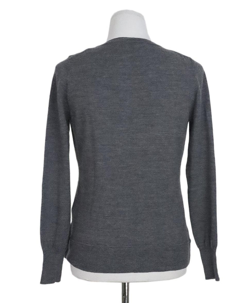 Moschino Grey Virgin Wool Sweater sz 4 - Michael's Consignment NYC